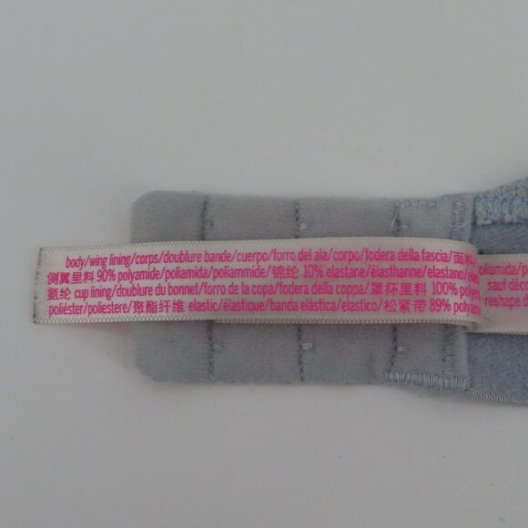 PINK Victorias Secret 34D Bra Wear Everywhere Super Push Up Gray Leopard Mesh - Picture 12 of 15